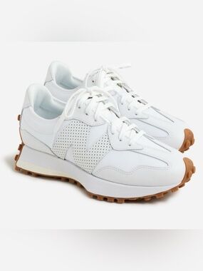 New Balance 327 Triple White Leather RARE Sneakers 6